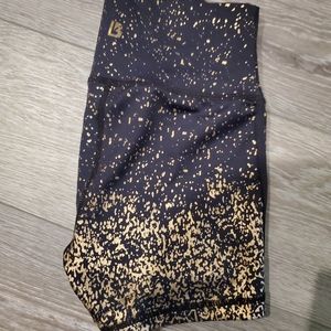 Burffbunny Black and Gold shorts